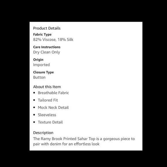 Ramy Brook Printed Sahar Blouse. - Picture 8 of 8